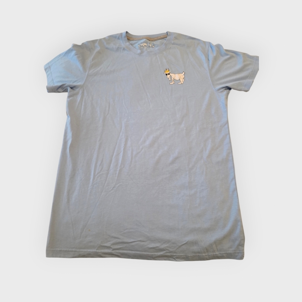 Kids Light Blue Short Sleeve Tee with Puppy Patch